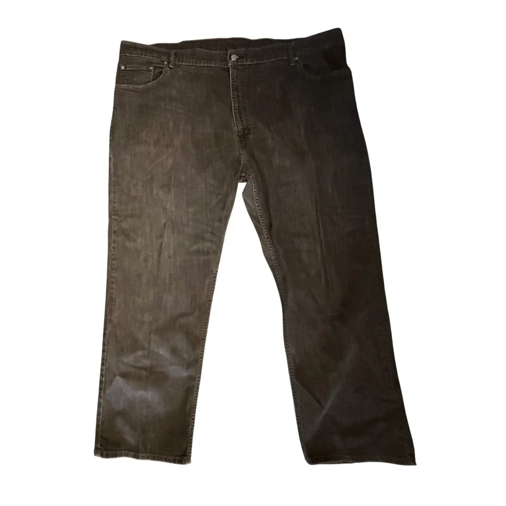 Levi's 559 Relaxed Straight Jeans Mens 48x32 Black Red Tab Stretch Denim